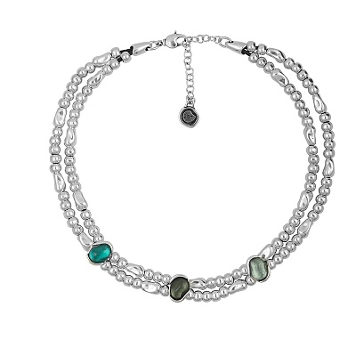 Колье MALVA  TURQUESA B232829-12 G/S 