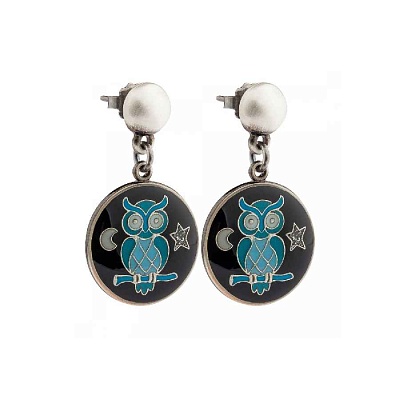 Серьги Совы A35536-16 BW 