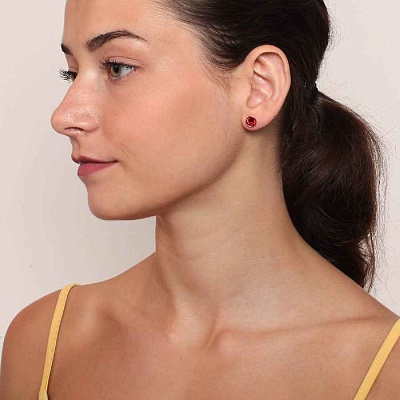 Пусеты Light Rose  Fiore Luna  SWE298 LR RG 