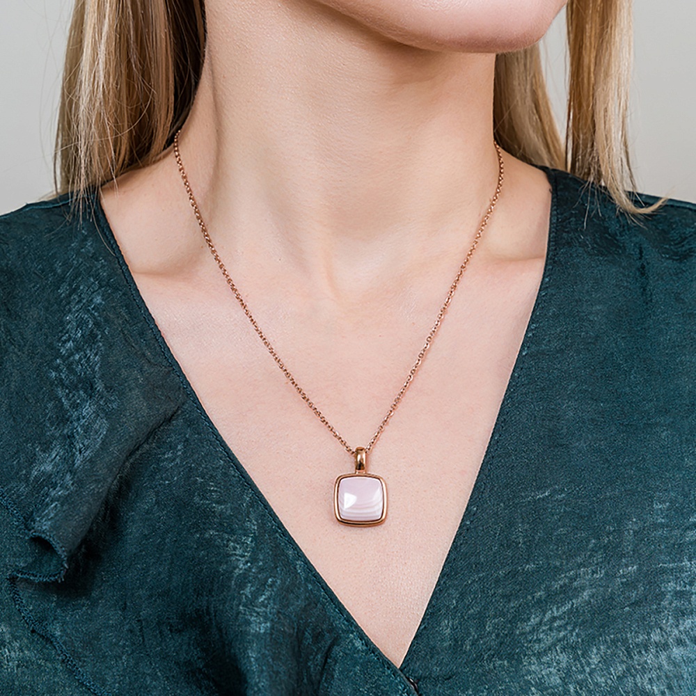 Fiore Luna Колье Куб SHELL ROSE Арт.: BP02914-3 R/RG