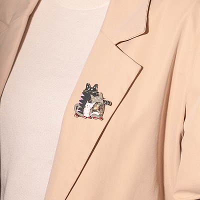 Брошь Котики  Shadore  XZ2051.2 BW/S 