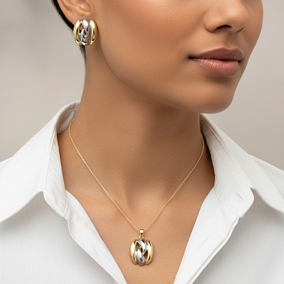 Комплект колье+серьги  Fiore Luna  SG206497E-001 G 