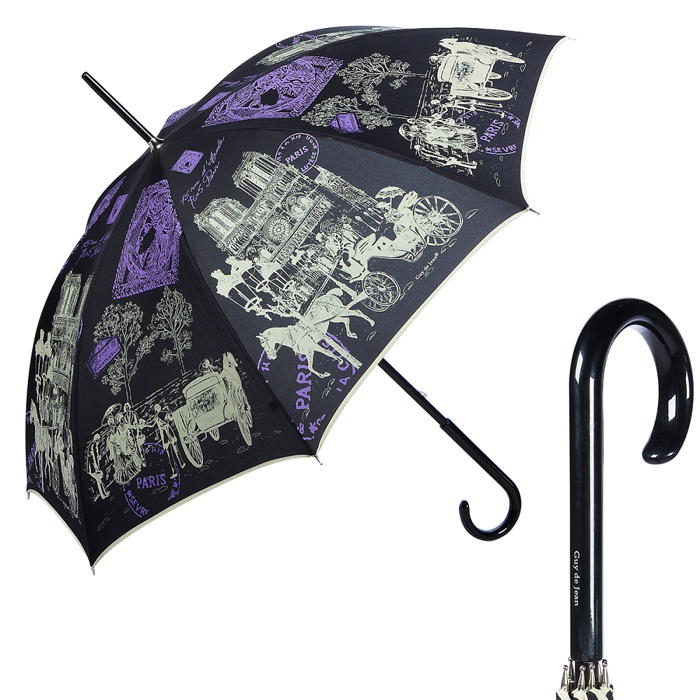Guy De Jean Зонт-трость Guy De Jean 1011-LA Notre Dame Noir long  product-2753 Арт.: product-2753