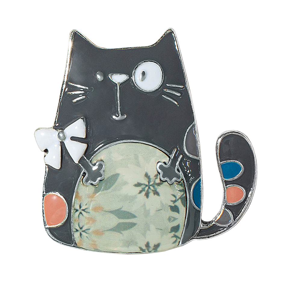 Shadore Брошь Кот бант Арт.: XZ2299.2 BW/S