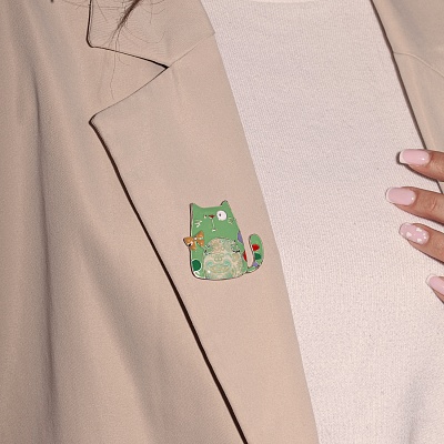 Брошь Кот бант  Shadore  XZ2299.20 G/S 