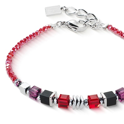 Браслет Red-Silver  Coeur de Lion  3044/30-0317 