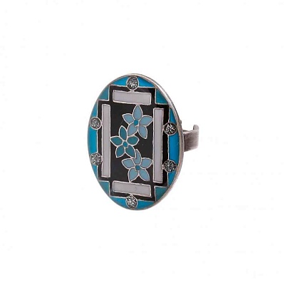 Кольцо Незабудки K75806 BL 