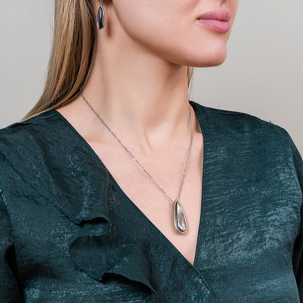 Fiore Luna Колье Капля SHELL Fiore Luna *BP01376-13 BW/S Арт.: *BP01376-13 BW/S