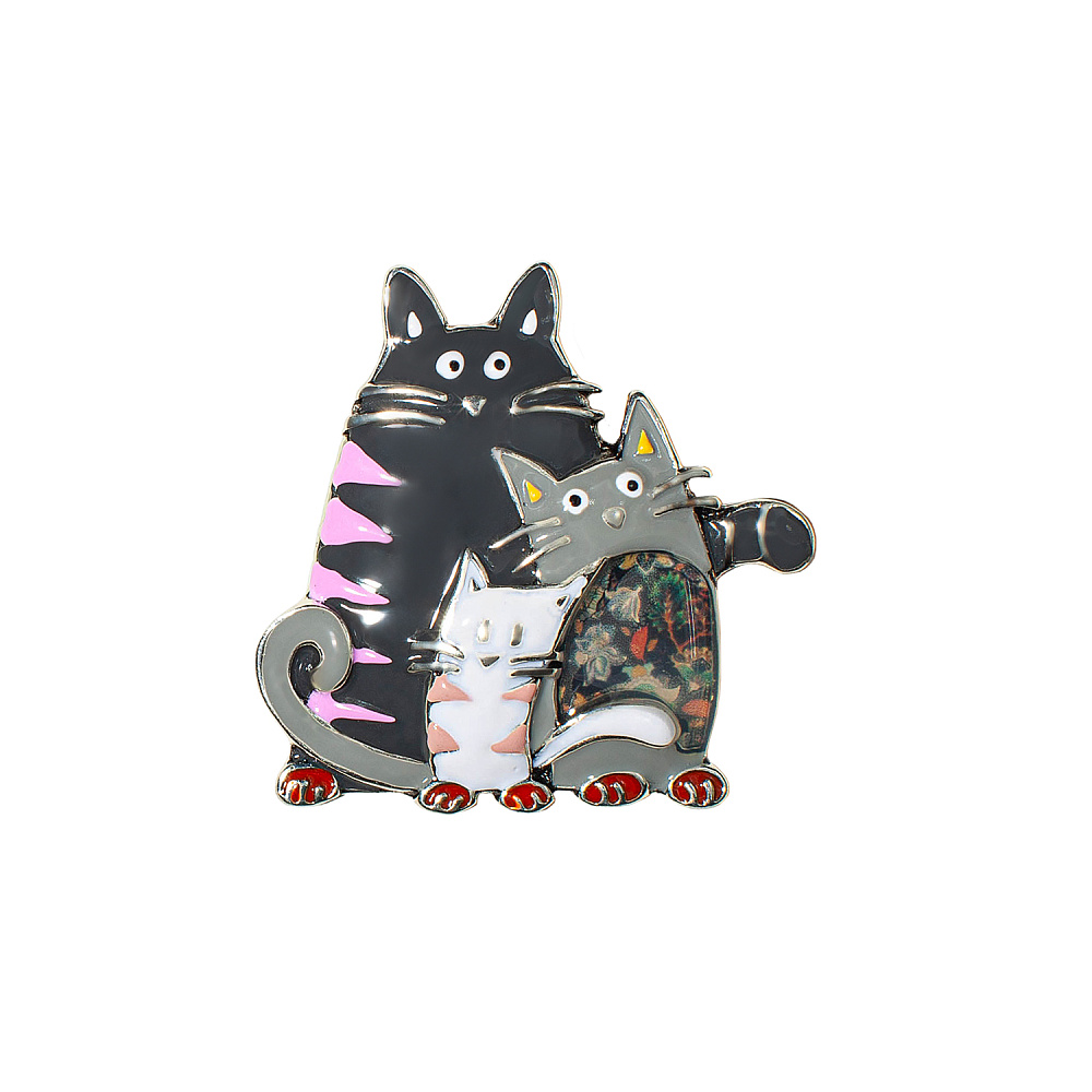 Shadore Брошь Котики Арт.: XZ2051.2 BW/S