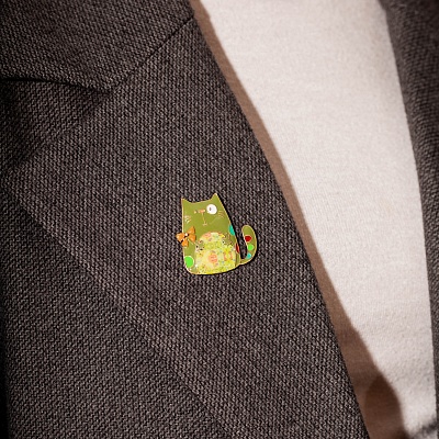 Брошь Кот бант  Shadore  XZ2299.19 G/G 