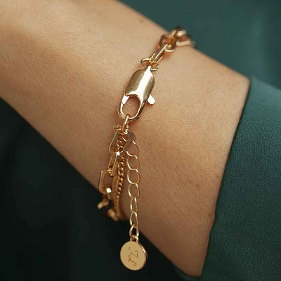 Браслет Twice Сarabiner  Fiore Luna  CL6104 G 