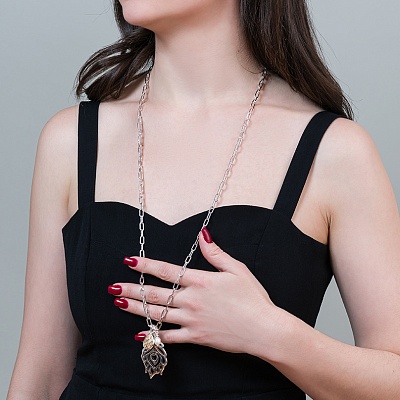 Колье Pearle  Fiore Luna  LN5114 BW/S 