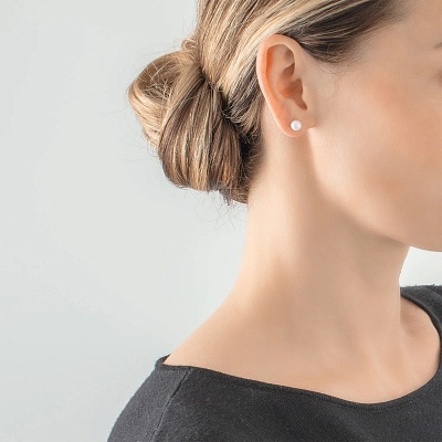 Пусеты White-Silver  Coeur de Lion  1130/21-1417 