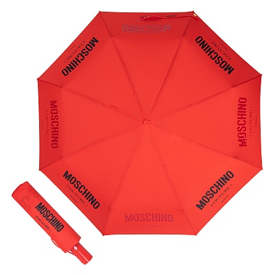 Зонт складной Moschino 8870-OCC Logo Couture Red  Moschino  product-3415 