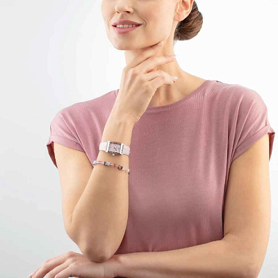 Набор Rose-Silver (часы 1 шт., браслет 1 шт.)  Coeur de Lion  7670/53-1917 