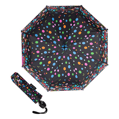 Зонт складной Baldinini 50-OC Dots Butterflies Black product-3940 