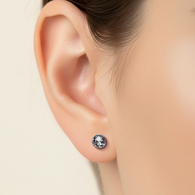 Пусеты Crystal  Fiore Luna  SWE297 C S 