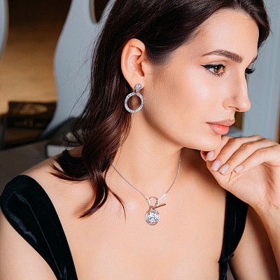 Колье CAL  Fiore Luna  B2110SW-N01.1 BW/S 