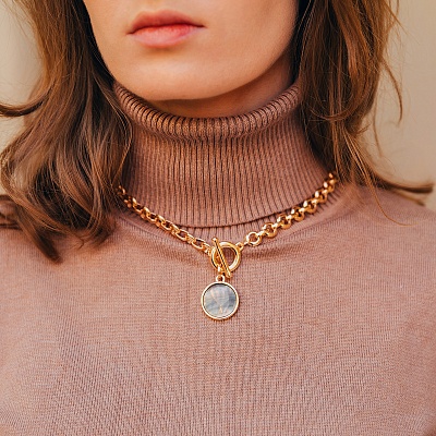 Колье Mare Black Shell  Fiore Luna  BL6007 G 