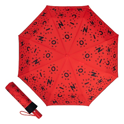 Зонт складной Moschino 8686-OCC Lettering Red  Moschino  product-3410 