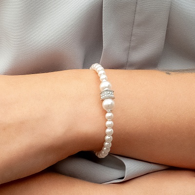 Браслет Cube Crystal  Fiore Luna  C2408PE-B01.1 BW/S 