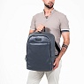 Кожаный мужской рюкзак для ноутбука Faber Grey/Black Арт.: 918304/GR/BL