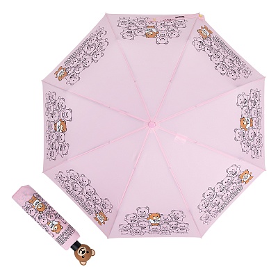 Зонт складной Moschino 8422-OCN Bear Crowd Pink product-3404 