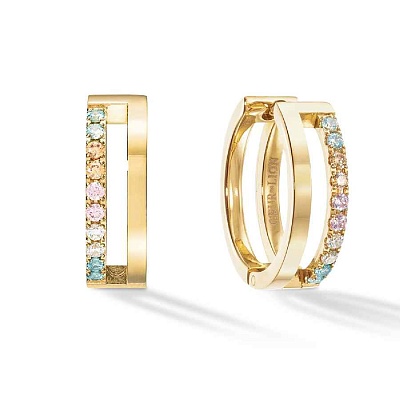 Серьги Multicolour Pastel Gold  Coeur de Lion  0136/21-1590 