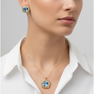 Комплект колье+серьги  Fiore Luna  SG209474E-001 G 