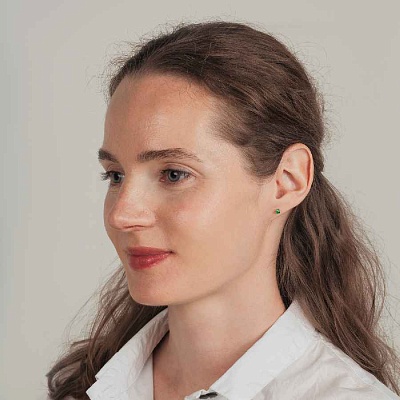 Пусеты Cubic zirconia Green  Fiora Luna  SWE0128 G S 