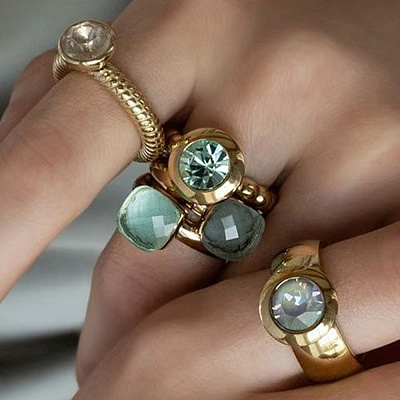 Кольцо FIRENZE 19 (G) Smoky Quartz Qudo 107001/40-5110 19  Qudo  107001/40-5110 19 