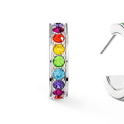 Coeur de Lion Пусеты Multicolour Silver  Coeur de Lion  0131/21-1517 