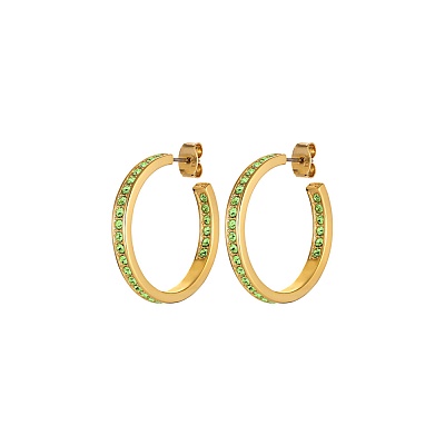 Серьги JUSTINA SG LIGHT GREEN 420134 G/G 