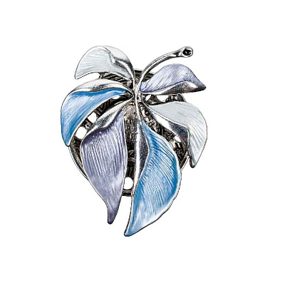 Брошь Лист резной XZ0863.21 BL/S 