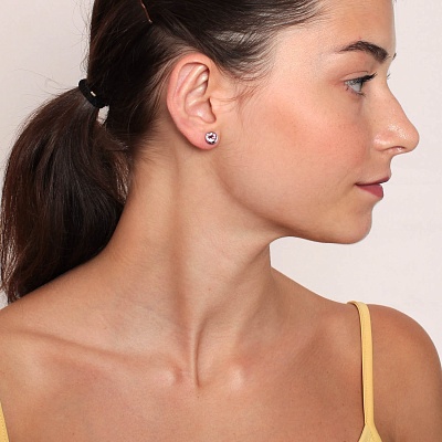 Пусеты Light Rose  Fiore Luna  SWE298 LR S 