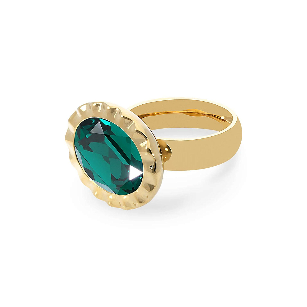 Qudo Кольцо TIVOLA UNICA big (G/P) Emerald 58 Qudo 686946 Арт.: 686946