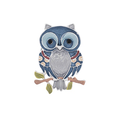 Брошь Сова на ветке XZ0869.21 BL/S 
