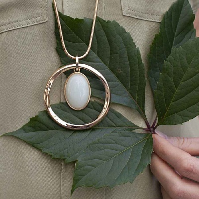 Колье BLUE SKY AGATE  Fiore Luna  LN5143 BL/G 