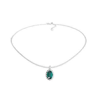 Колье TIVOLA UNICA big (S/P) Emerald 3cm 420548 