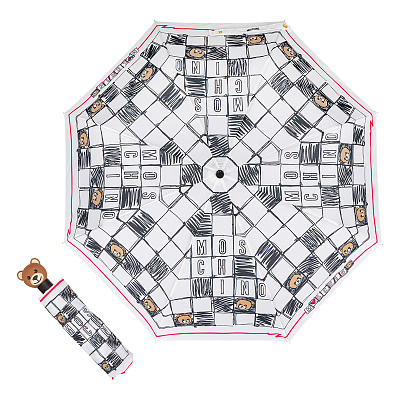 Зонт складной Moschino 8620-OCB Crosswords White product-4000 