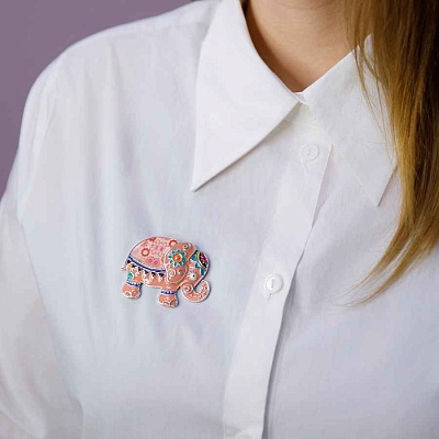 Брошь Слон  Shadore  XZ2293.7 R/S 