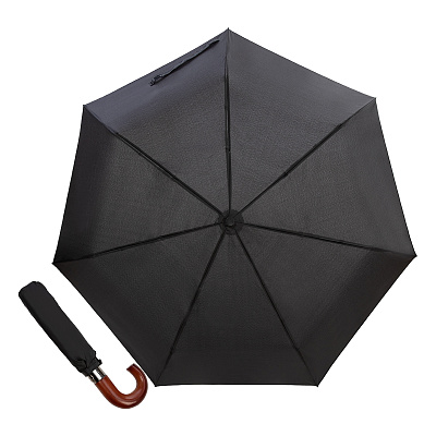 Зонт складной Guy De Jean 2501-OC Classic Noir Legno product-3608 