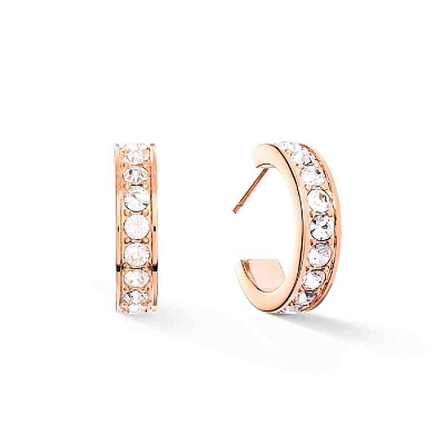 Coeur de Lion Пусеты Crystal-Rose gold 0131/21-1822 