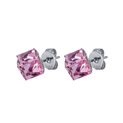 Пусеты Crystal Pink SWE0127/2 P S 