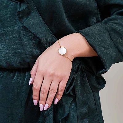 Браслет SHELL WHITE  Fiore Luna  CB01734-3 BW/G 