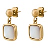 Серьги Куб SHELL WHITE Арт.: AE02914-2 BW/G