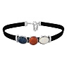 *Чокер mother mosaic/red agate/pearl sodalite Арт.: *B0207.1.8.22 BW/R/BL/S