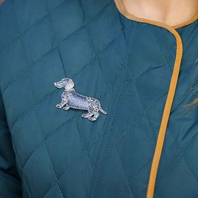 Брошь Такса  Shadore  XZ0711.21 BL/S 