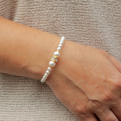 Браслет Cube Crystal  Fiore Luna  C2408PE-B01.2 BW/G 