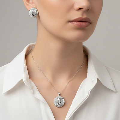 Комплект колье+серьги  Fiore Luna  SG208408E-002 S 